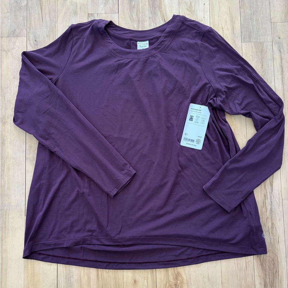 Athleta Women's Long-Sleeve With Ease Top - Plum